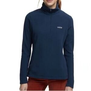 Patagonia Nena 1/4 Zip Micro D Fleece Pullover Size S Minimalist Classic Sweater
